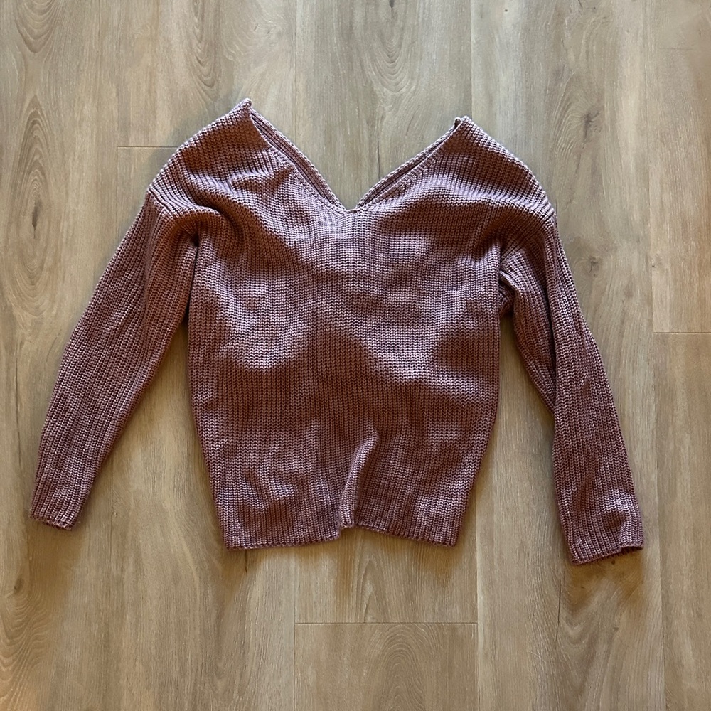 Women's V-Neck Sweater - reversible
